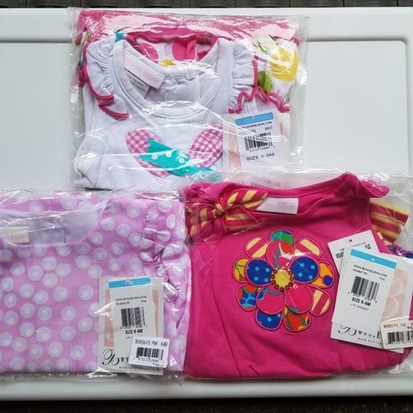 Bonnie Baby Girl Legging Set Summer Outfit Clothes Lot NWT 6-9 Mo NWT - Picture 2 of 12